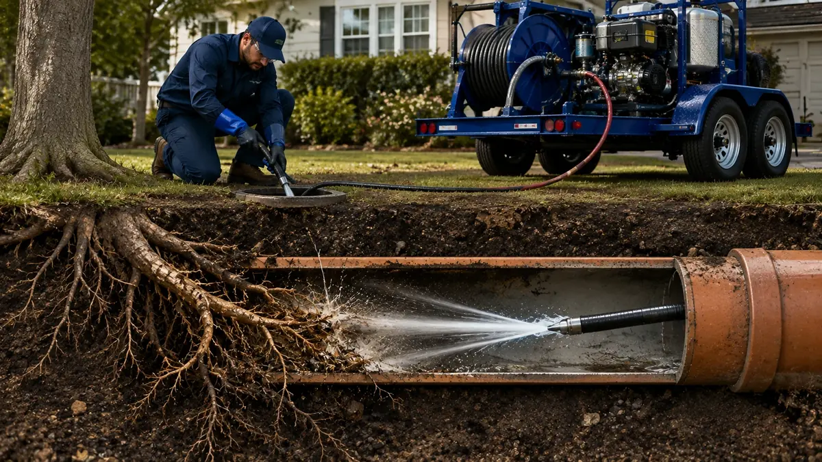 Tree Root Removal with Hydro Jetting in Cardiff By The Sea